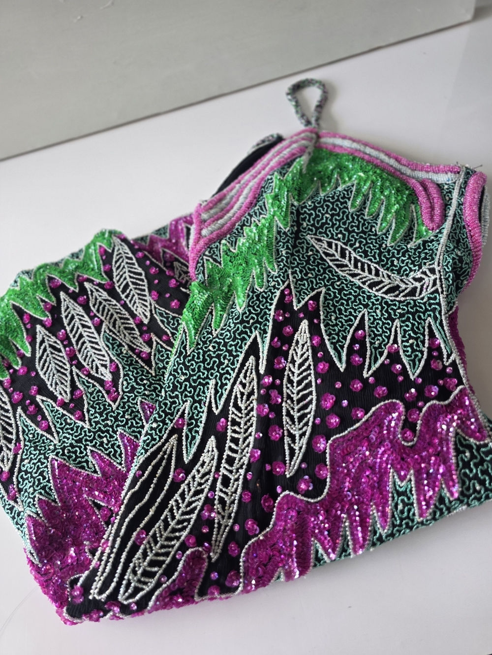 Vintage Klass Collections Beaded Bodycon Party Dress - Maximalist 80s/90s Glam - Picture 11 of 16
